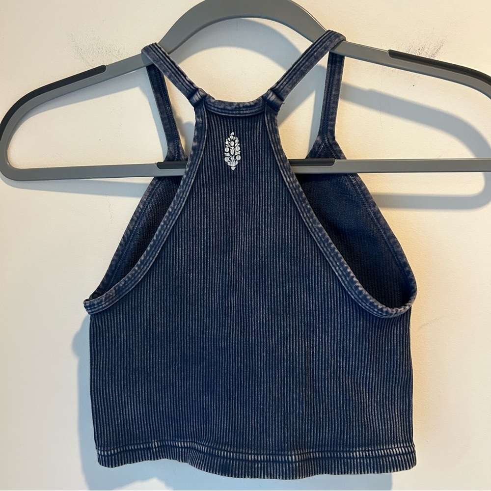 Free People Movement Happiness Runs Crop Tank Navy Blue Size XS/S - Picture 5 of 6